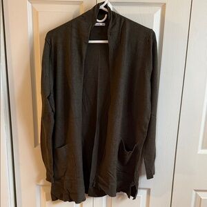 Olive GreenOpen Front Cardigan